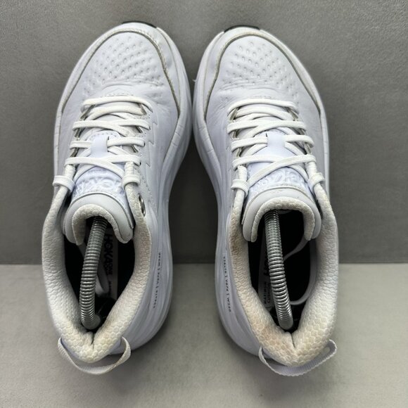 Womens Size 9.5 Hoka One One Bondi SR Work Shoes White Leather Work Non-Slip nby - Picture 6 of 8